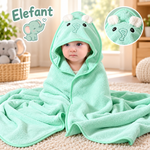 Baby Kapuzenhandtuch mit Tiermotiv – 80 × 80 cm