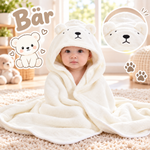 Baby Kapuzenhandtuch mit Tiermotiv – 80 × 80 cm